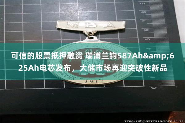 可信的股票抵押融资 瑞浦兰钧587Ah&625Ah电芯发布，大储市场再迎突破性新品