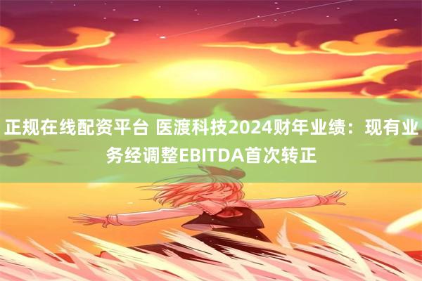 正规在线配资平台 医渡科技2024财年业绩：现有业务经调整EBITDA首次转正