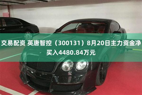 交易配资 英唐智控（300131）8月20日主力资金净买入4480.84万元