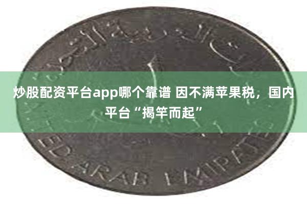 炒股配资平台app哪个靠谱 因不满苹果税，国内平台“揭竿而起”