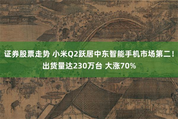 证券股票走势 小米Q2跃居中东智能手机市场第二！出货量达230万台 大涨70%