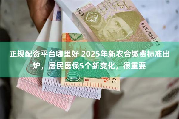 正规配资平台哪里好 2025年新农合缴费标准出炉，居民医保5个新变化，很重要